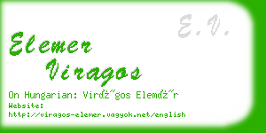 elemer viragos business card